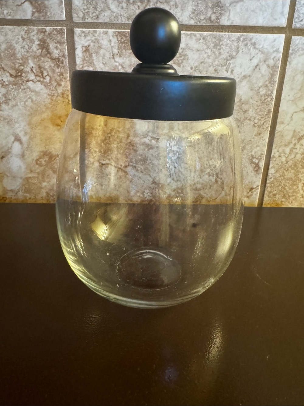 Set Of 3 Oil Rubbed Bronze glass jars (bath salts not included) - Picture 2 of 4